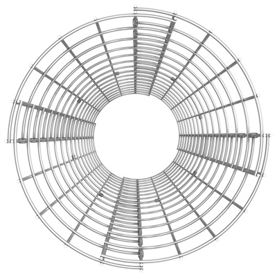Okrągłe donice gabionowe, podniesione, 3 szt., stal, ?30x150 cm