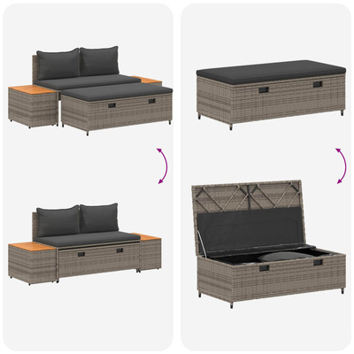Zestaw sof na zewnątrz 4 -Seater 4 szt. 55 x 30 x 39 cm