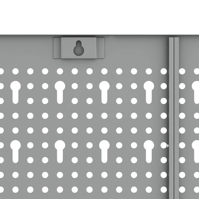 Panel Narzędziowy 2 szt. Szary 100 x 1 x 60 cm Stal