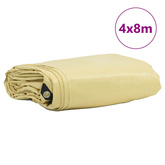 Plandeka 650g / m² Beżowy 4 x 8 m Płótno z powłoką PVC