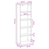 Kabinet na płyty CD Dąb wędzony 33 x 23,5 x 97,5 cm