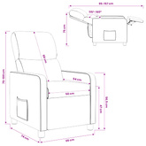 Fotel recliner Fioletowy Poliester