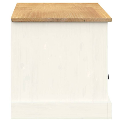 vidaXL Szafka pod TV VIGO, biała, 156x40x40 cm, lite drewno sosnowe