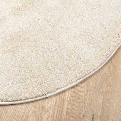 vidaXL Dywan OVIEDO z krótkim włosiem, beżowy, Ø 120 cm