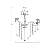 17801/10+5-GLD CHATEAU LAMPA WISZĄCA ZŁOTA/GOLD