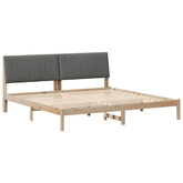 Ramka łóżka Brązowy 200 x 200 cm Lite drewno sosnowe