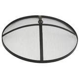 vidaXL Palenisko i grill 2-w-1, z pogrzebaczem, 59x59x60 cm, stal