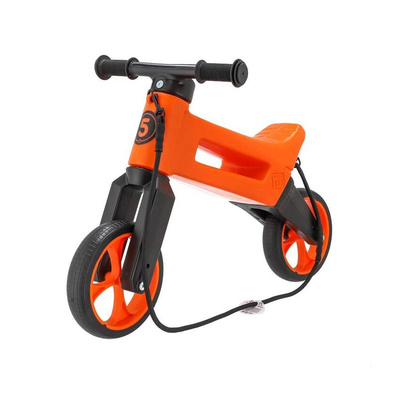 FWRider Super Sport 515739 Kolor: Orange / Pomarańczowy z pomarańczowymi felgami Rowerek biegowy Jeździk 2w1 Ciche koła + Pasek do noszenia dla Rodzica
