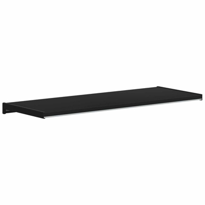 Parapet okienny Czarny z rysunkiem drewna 60 x 30 x 4,5 cm PVC