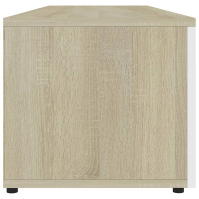 vidaXL Szafka pod TV, biel i dąb sonoma, 120x34x30 cm