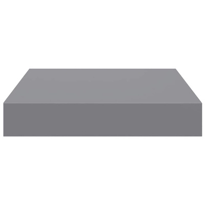 vidaXL Półki ścienne, 4 szt., szare, 23 x 23,5 x 3,8 cm, MDF