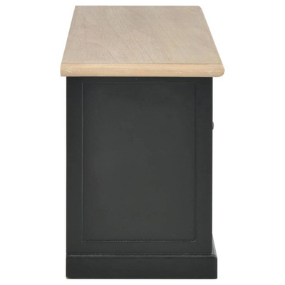 vidaXL Szafka pod TV, czarna, 90x30x40 cm, drewniana