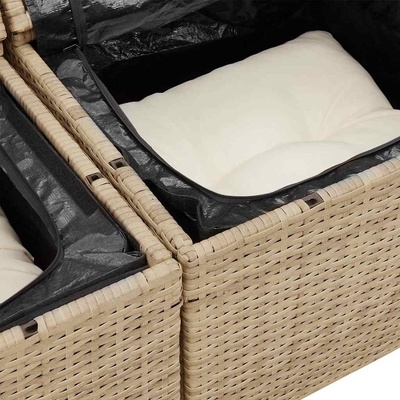 Sofa Ogrodowa Beżowy 184 x 62 x 85cm polirattan