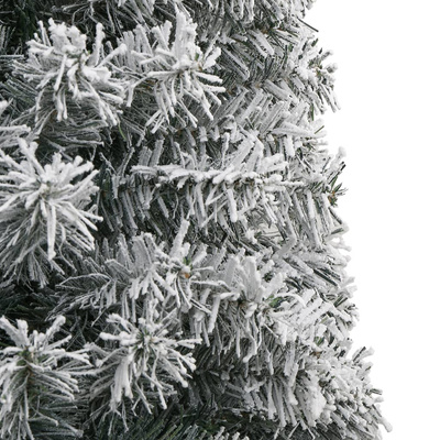 Smukła choinka na stojaku, pokryta śniegiem, 300 cm, PVC