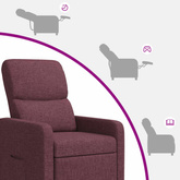 Fotel recliner Fioletowy Poliester