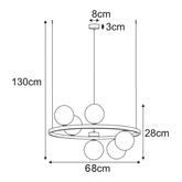Lampa wisząca K-5703 z serii MONZA