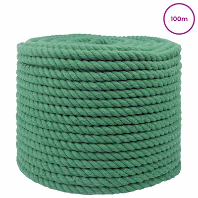 Lina Bawełniana 14 mm 100 m zielony 100% bawełna