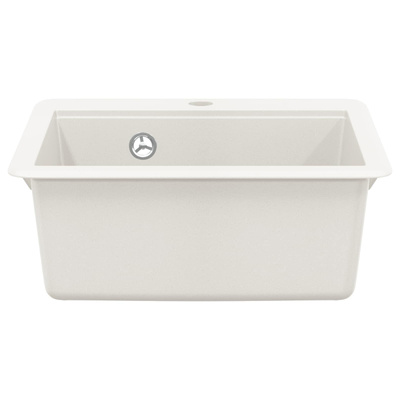 Zlew 80% Kwarc i 20% Żywica 470 x 440 mm Biały