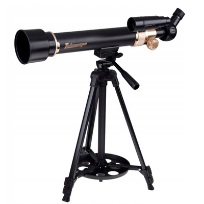 Teleskop Astronomiczny Edukacyjny Aluminiowy Akcesoria Statyw 1.35 M