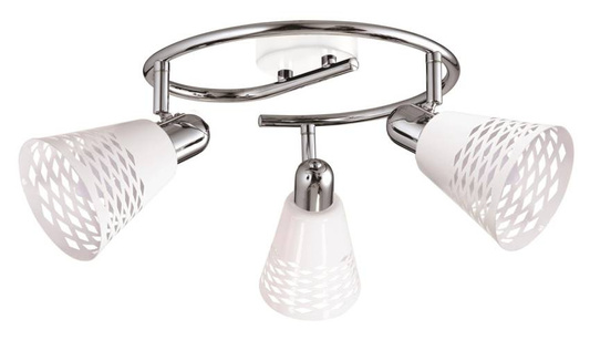 Lampa sufitowa spirala chrom/biała 3x40W E14 Discovery 98-62185