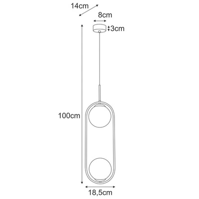 Lampa wisząca K-5397 z serii SVEN