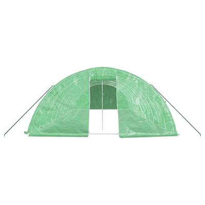 Szklarnia ze stalową ramą, zielona, 60 m?, 12x5x2,3 m