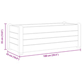 vidaXL Podwyższona donica, PP, mokka, 100x43x35 cm