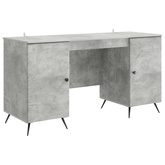 Biurko Betonowy szary 142,5 x 50 x 75 cm Drewno inżynieryjne