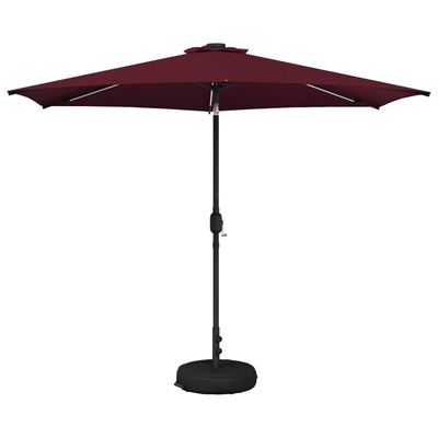 Parasol ogrodowy z oświetleniem LED i podstawą 300 x 300 cm