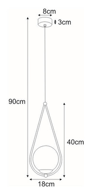 Lampa wisząca K-4770 z serii NEVE BLACK