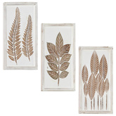 Dekoracja artystyczna 3 pcs Brązowy i biały 40 x 40 x 1,5 cm
