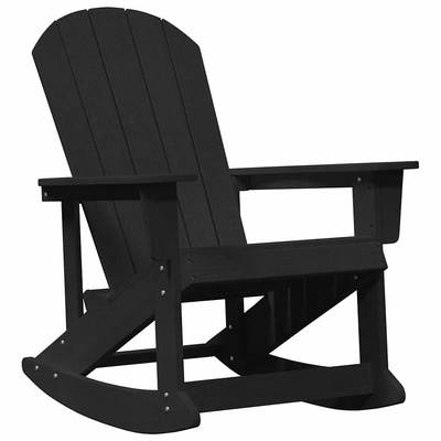 Fotel bujany Adirondack Czarny HDPE