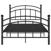 Rama łóżka, czarna, metalowa, 120 x 200 cm