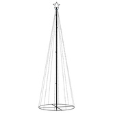 vidaXL Choinka stożkowa, 310 zimnych białych LED, 100x300 cm