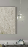 Lampa wisząca SKIROS srebrny ring – minimalistyczne oświetlenie LED 4000K z E27