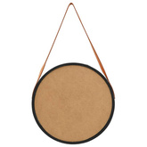 vidaXL Lustro ścienne na pasku, 50 cm, czarne