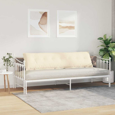 Poduszka na plecy Kremowy 200 x 50 cm Tkanina sztruksowa