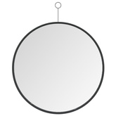 vidaXL Lustro ścienne z zawieszką, czarne, 50 cm