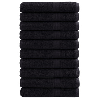 Ręczniki premium SOLUND, 10 szt., czarne, 80x200 cm, 600 g/cm?