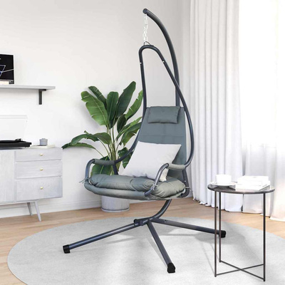Wiszące krzesło jajo Antracyt 94 x 107 x 196,5 cm Stal