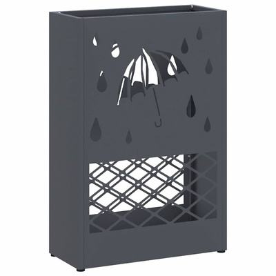 Stojak na Parasol Deszczowy antracytowy 28 x 12 x 41 cm Stal