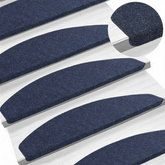 Samoprzylepne maty na schody 15 pcs niebieski 80 x 28 x 3,5 cm