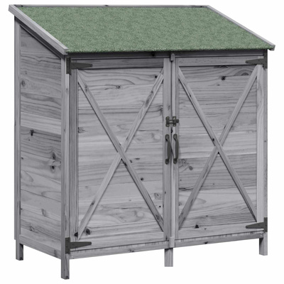 Shed ogrodowy Szary 106 x 56 x 113,5 cm Drewno Świerkowe