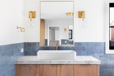 BATERIA UMYWALKOWA WYSOKA GLAMOUR INVENA TREND  MIEDŹ