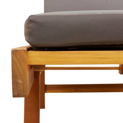 vidaXL Leżaki z poduszkami, 2 szt., 200x68x83 cm, lite drewno akacjowe
