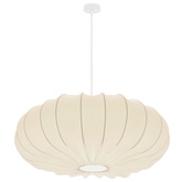 Lampa wisząca CAFEE' skandynawska - z abażurem kremowym latte 66cm - nowoczesne oświetlenie sufitowe do salonu i jadalni E27