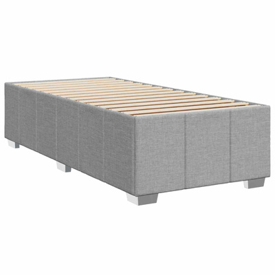 Łóżko kontynentalne z materacem jasnoszary 100 x 200 cm tkanina