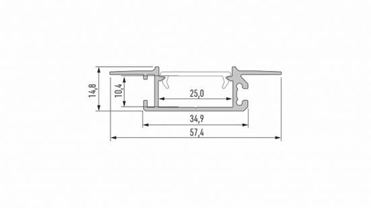 Profil LED LUMINES typ Zati biały lakierowany 2,02 m