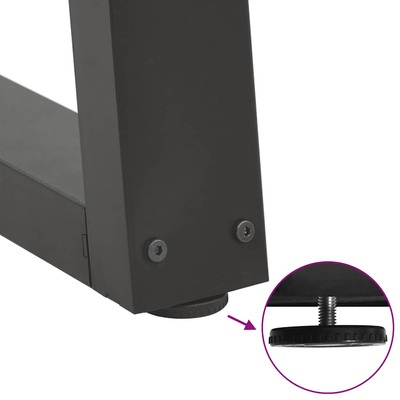 Nogi do stolika kawowego w kształcie litery V 2 szt. Antracyt 50x(30-31,3) cm Stal