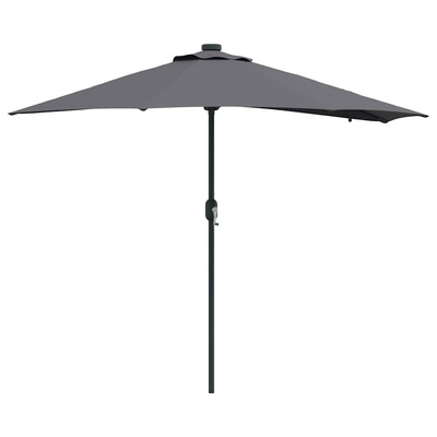 Parasolka ogrodowa Antracyt 294 x 150 x 223 cm Poliester i Stal